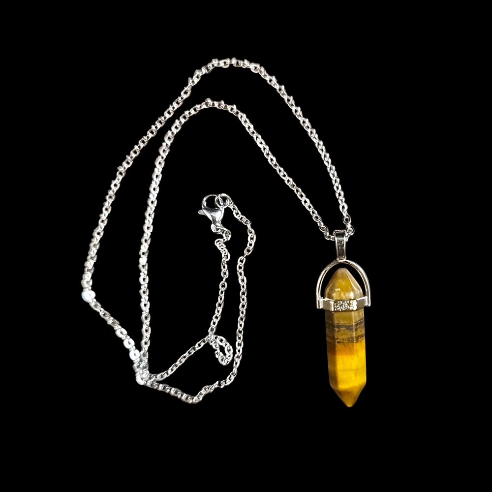 Tiger’s Eye Crystal Pendant Necklace